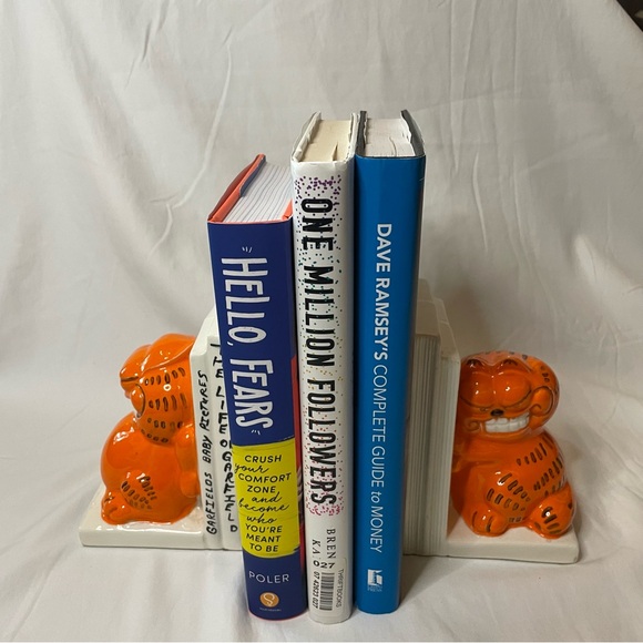 Vintage Garfield Bookends Set of 2 Garfield- Unmarked - Picture 1 of 11